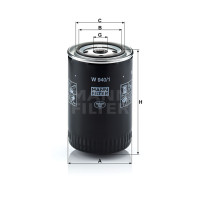 Фильтр масляный MANN-FILTER W 940/1